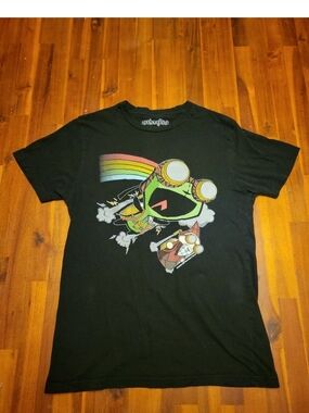 Invader Zim XS T-shirt 2012 Gir Flying Rainbow Excellent Pre-owned Condition